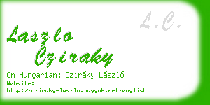 laszlo cziraky business card
