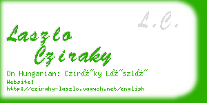 laszlo cziraky business card